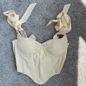 Oh Polly Cream Corset Bodysuit